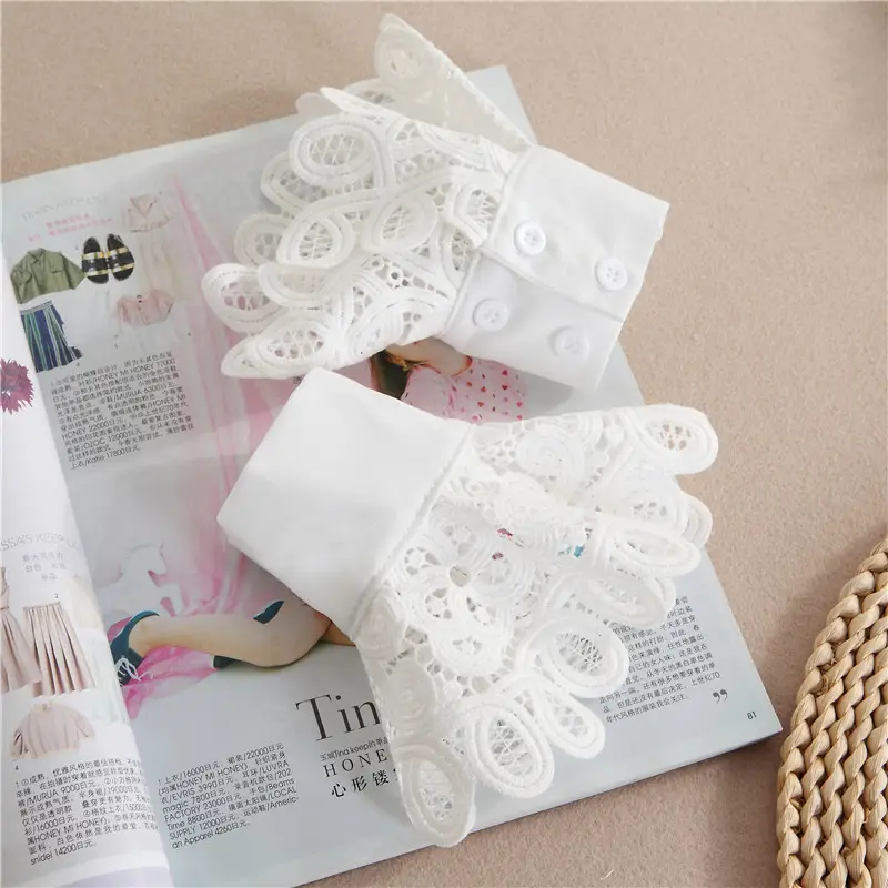 White Lace Cuff Accessory for Women — feature 6