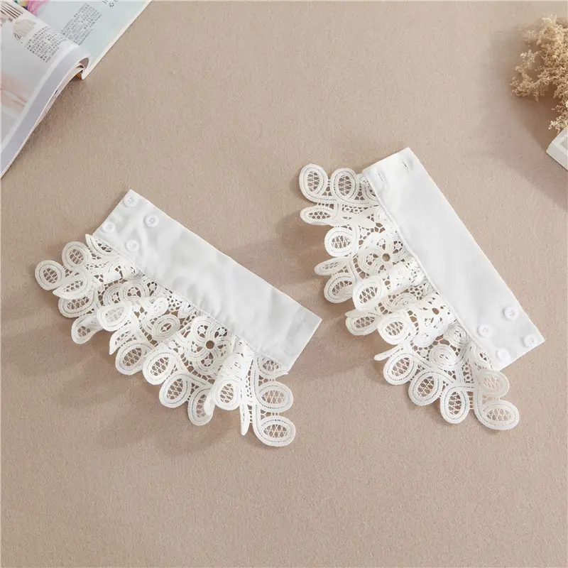 White Lace Cuff Accessory for Women — feature 9