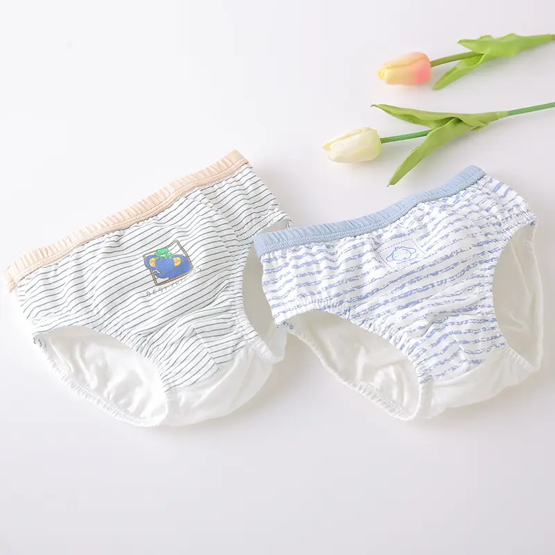 Children's Cotton Cartoon Underwear 4 Pcs Single Sided - Image 3