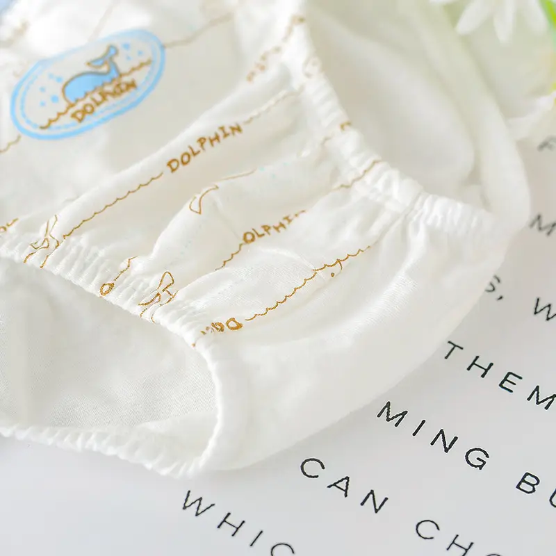 Children's Cotton Cartoon Underwear 4 Pcs Single Sided - Image 5