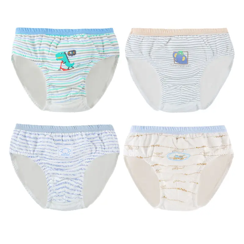 Children's Cotton Cartoon Underwear 4 Pcs Single Sided - Image 6