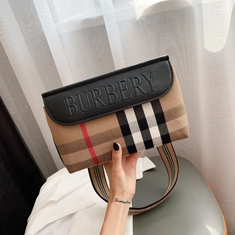 Women Plaid Crossbody Bag Korean Style 2024