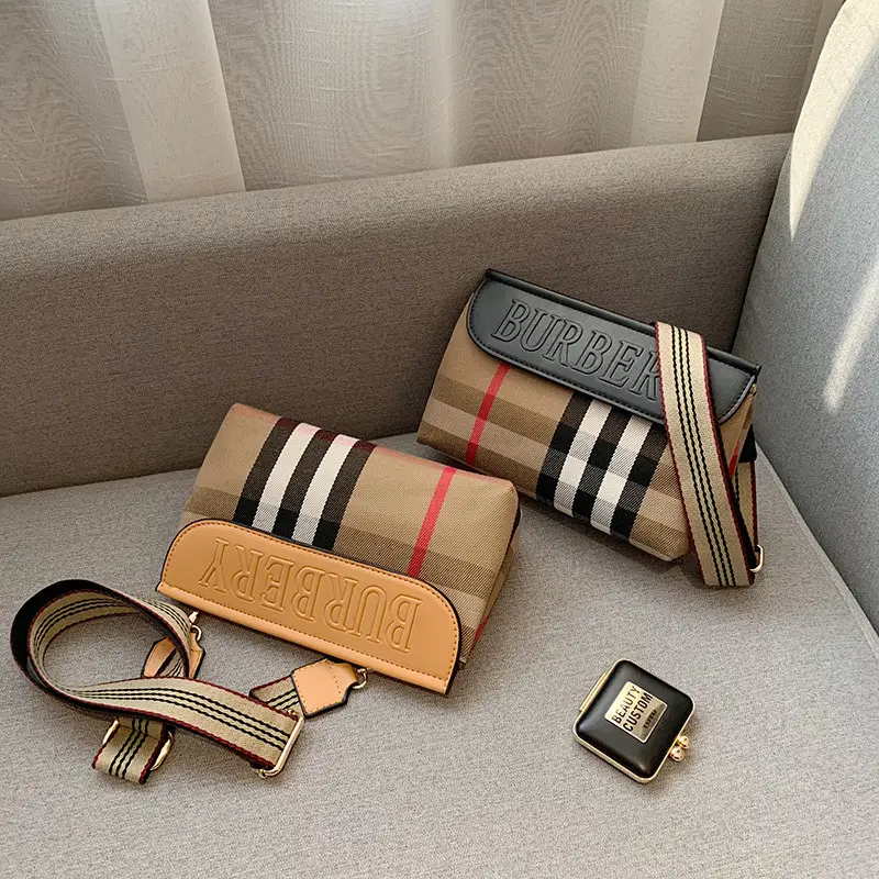 Women Plaid Crossbody Bag Korean Style 2024
