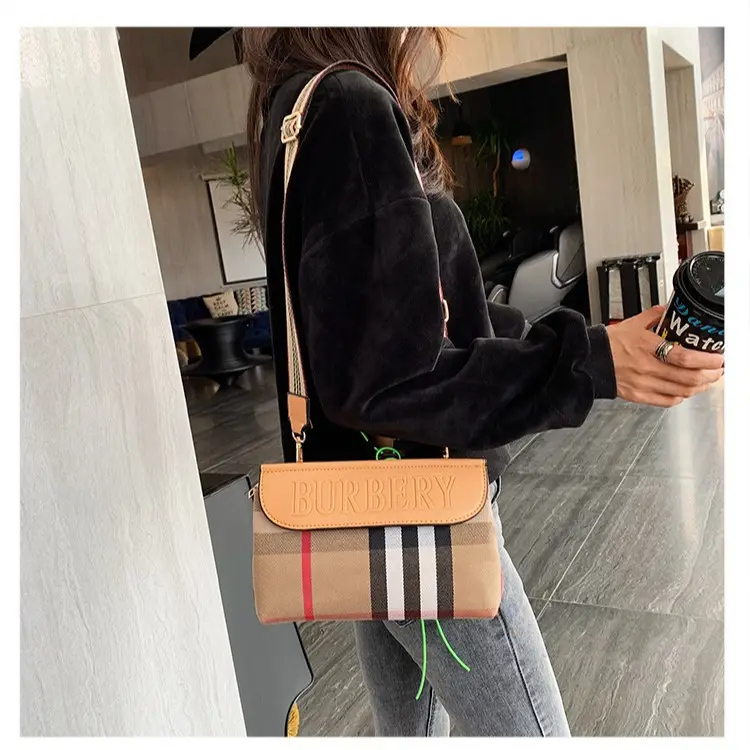 Women Plaid Crossbody Bag Korean Style 2024