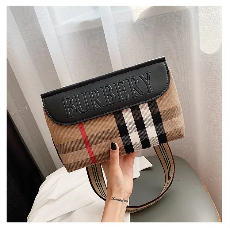 Women Plaid Crossbody Bag Korean Style 2024