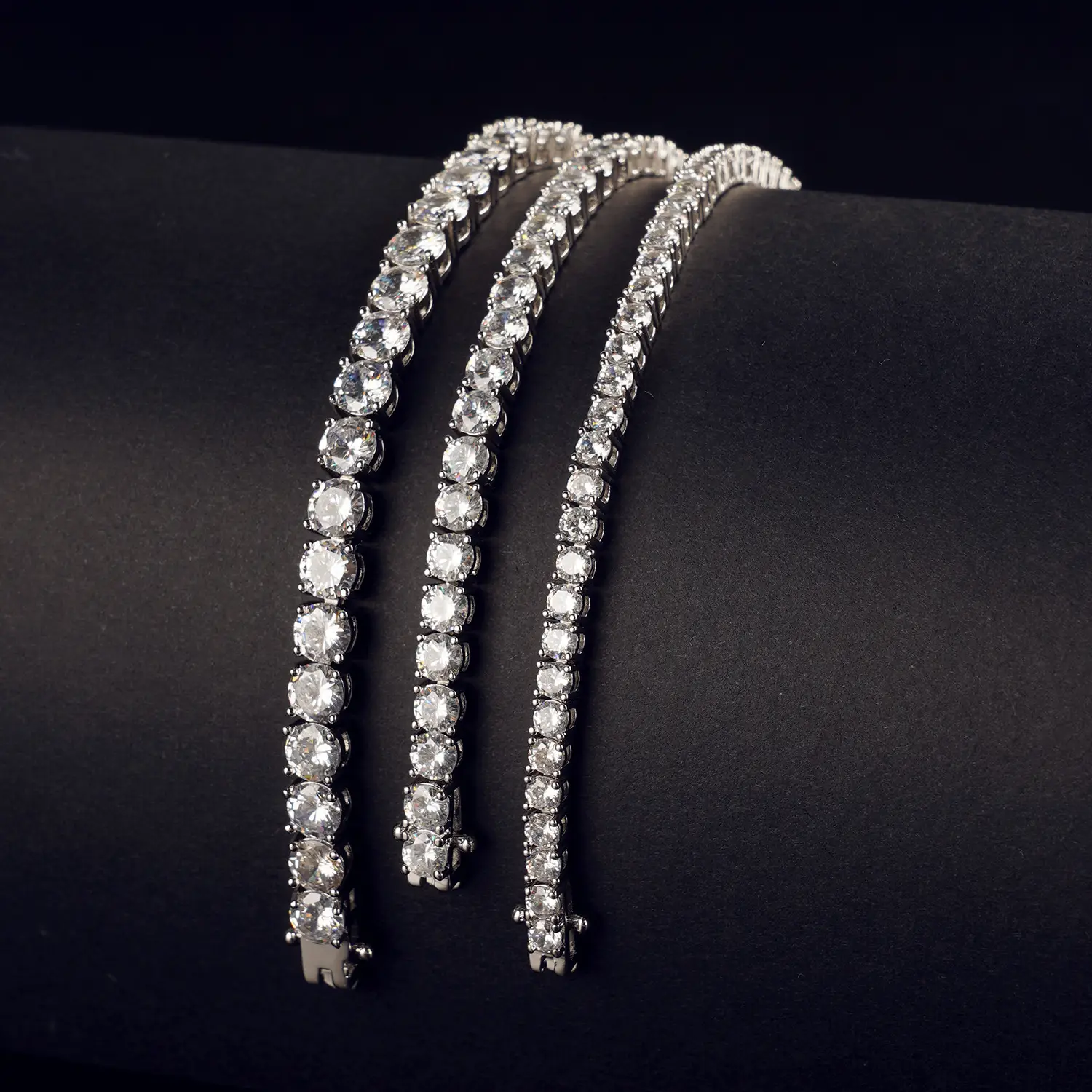 European & American Hip-Hop Tennis Bracelet 3mm 4mm 5mm Single Row Diamond Copper Micro-Paved Zircon - Image 4