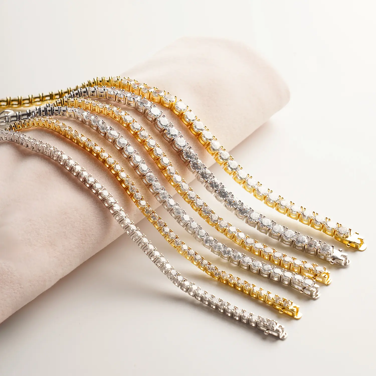European & American Hip-Hop Tennis Bracelet 3mm 4mm 5mm Single Row Diamond Copper Micro-Paved Zircon - Image 5
