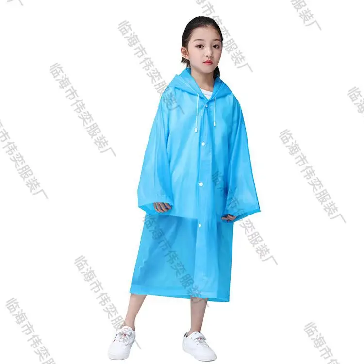 Children's Grey Raincoat Poncho Set EVA Hooded Coat - Image 11