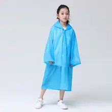 Children's Grey Raincoat Poncho Set EVA Hooded Coat — feature 2