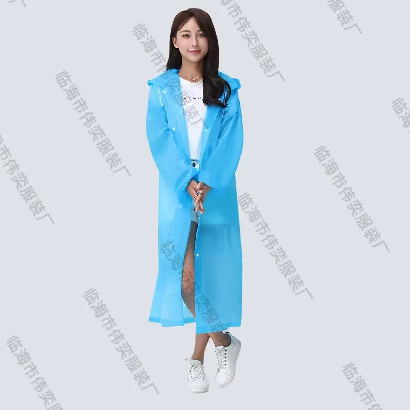 Blue Heavyweight Raincoat Poncho for Men - Image 6