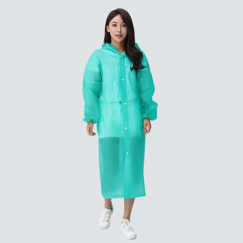 Blue Heavyweight Raincoat Poncho for Men - Image 5