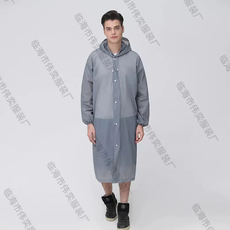 Blue Heavyweight Raincoat Poncho for Men - Image 8