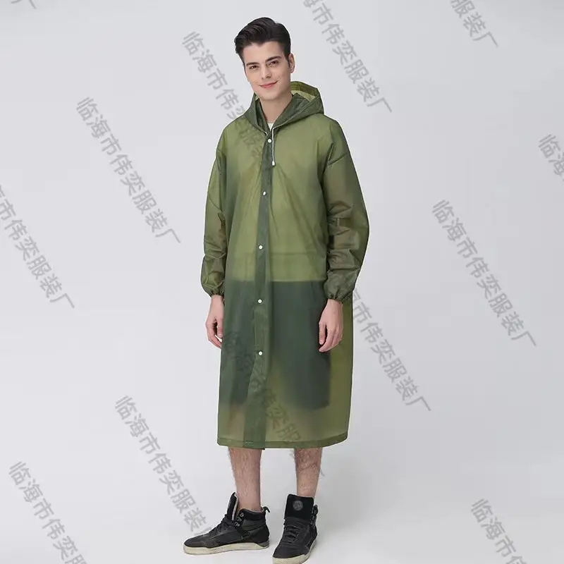 Blue Heavyweight Raincoat Poncho for Men - Image 9