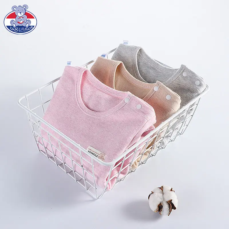 Long Sleeve Cotton Sleepwear for Baby Boys Girls Light Blue - Image 11