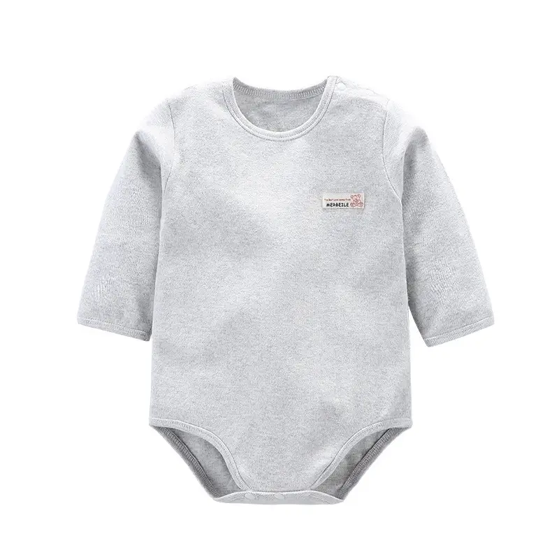 Long Sleeve Cotton Sleepwear for Baby Boys Girls Light Blue - Image 2