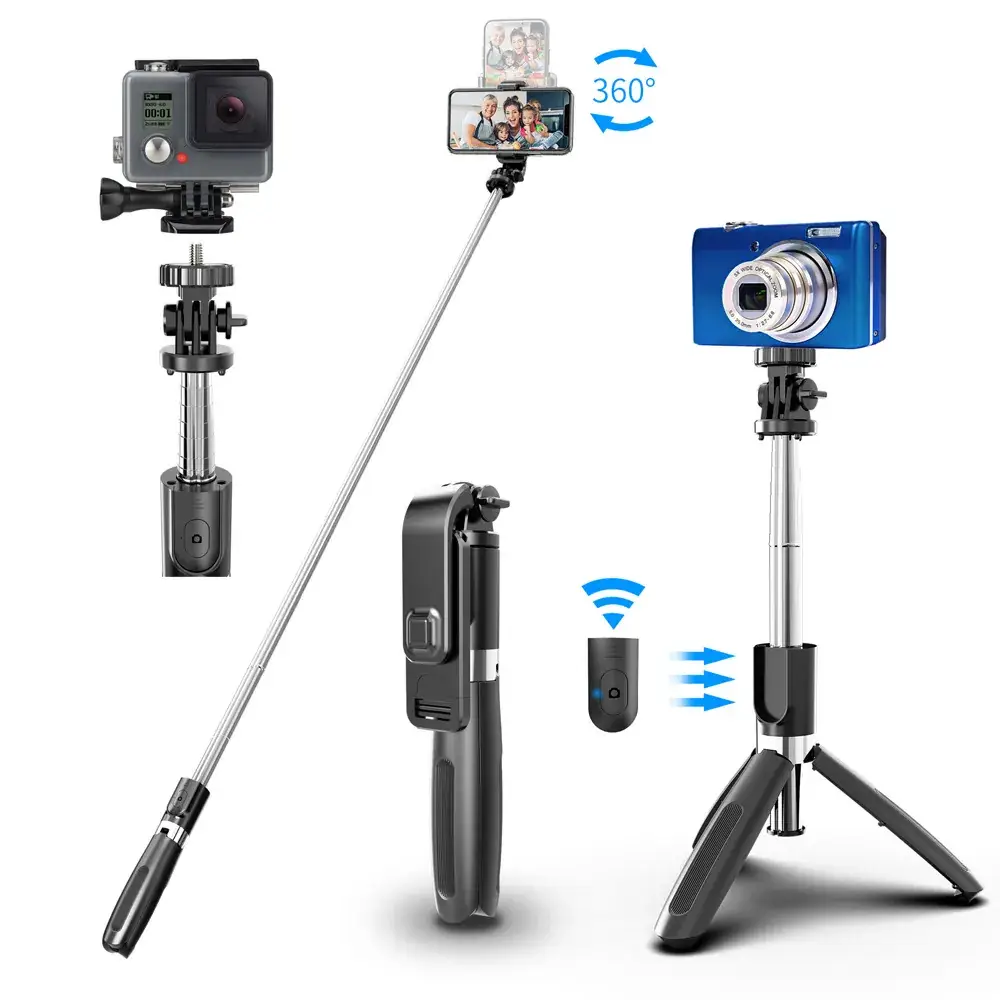 TOKQI 190mm Selfie Stick with Bluetooth Remote & Live Camera Bracket - Image 8