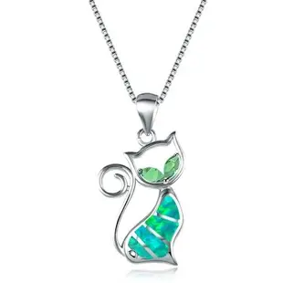 Heart Shaped Opal Pendant Necklace for Women — feature 3