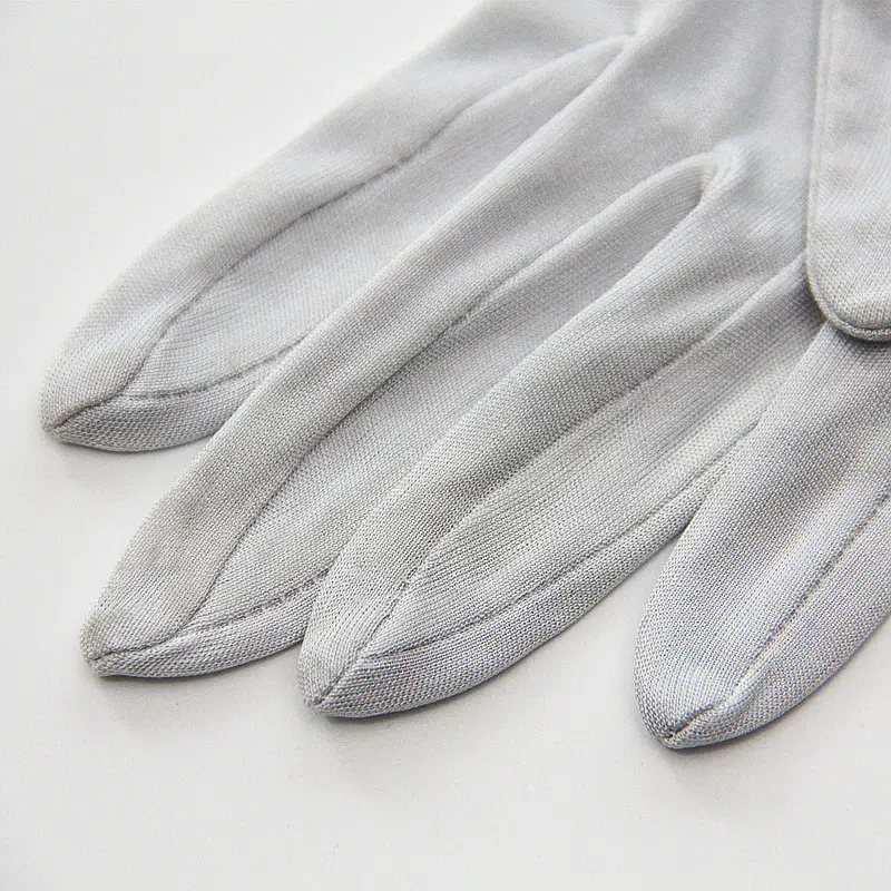 Wholesale Silk Sunscreen Gloves Women's 5-Finger White - Image 16