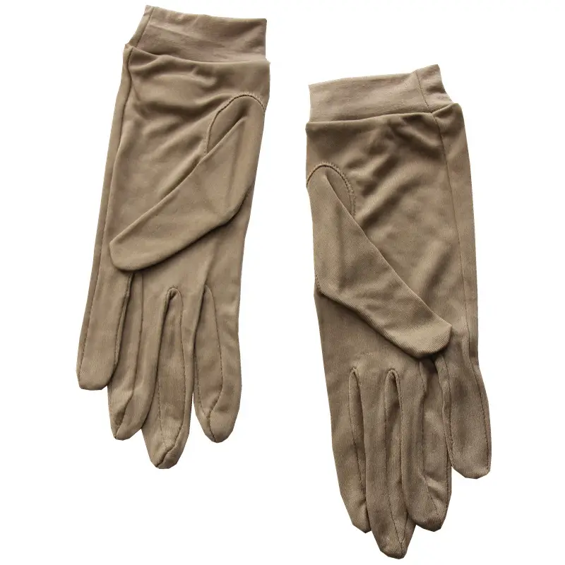 Wholesale Silk Sunscreen Gloves Women's 5-Finger White - Image 18