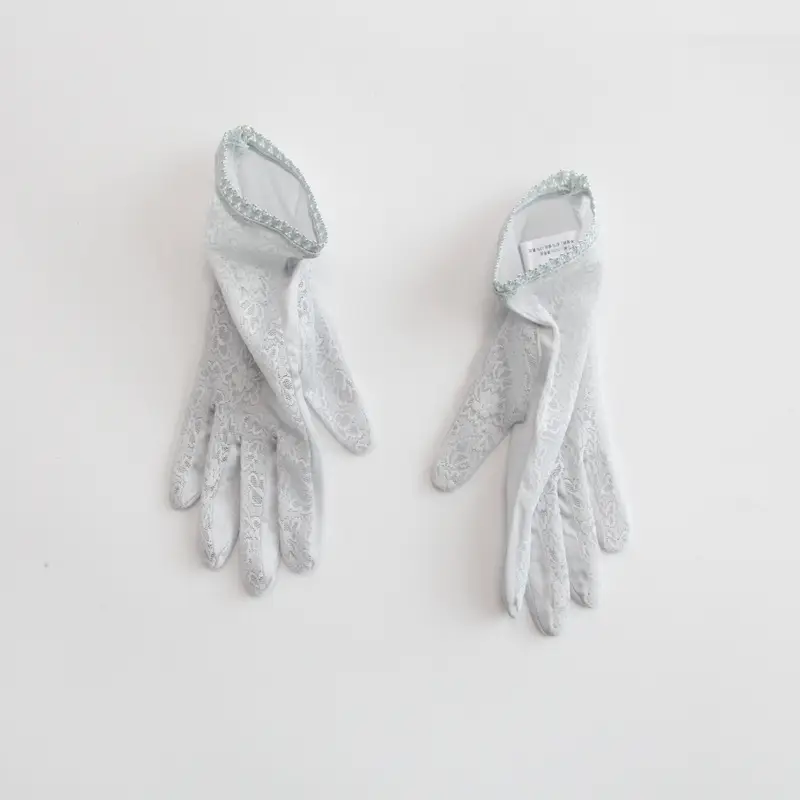 Wholesale Silk Sunscreen Gloves Women's 5-Finger White - Image 11