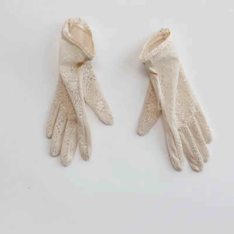 Wholesale Silk Sunscreen Gloves Women's 5-Finger White - Image 12
