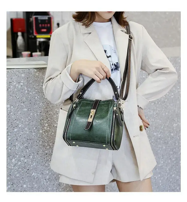 Green Shoulder Messenger Bag for Women — feature 16