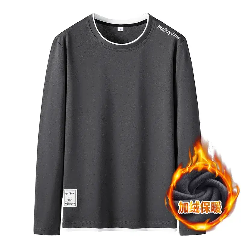 Men's Long Sleeve Fleece Lined T-Shirt Set - Image 4
