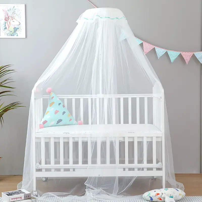 Baby Bed Mosquito Net White Adjustable Dome Cover - Image 9