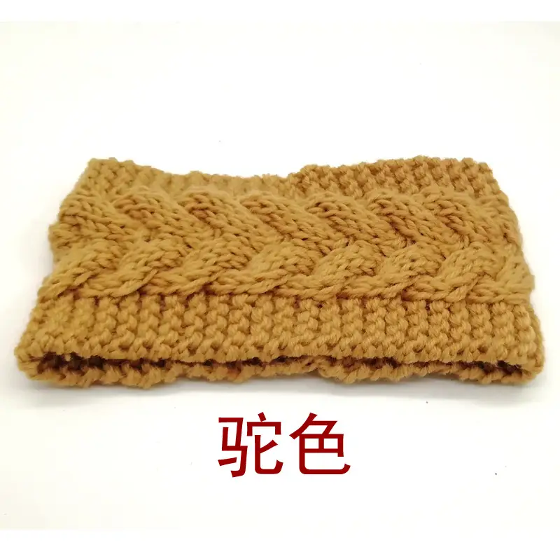 Women Woolen Braided Headscarf Yellow Winter - Image 7
