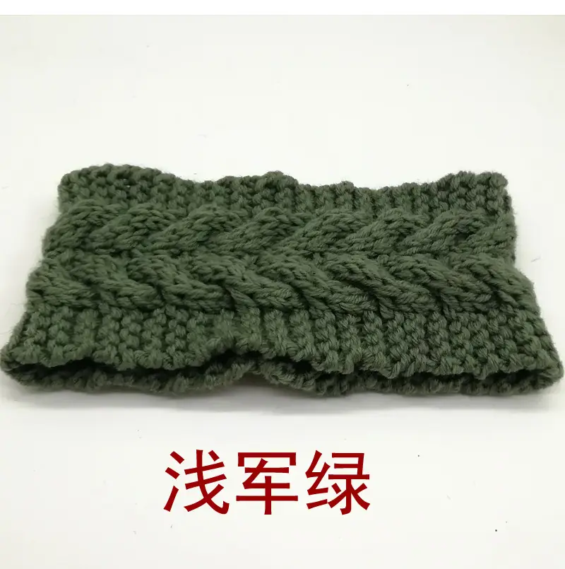 Women Woolen Braided Headscarf Yellow Winter - Image 8
