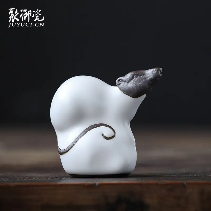 Purple Sand Tea Pet Horse Raised Small Music Mouse Elder Brother Kiln Ru - Image 4