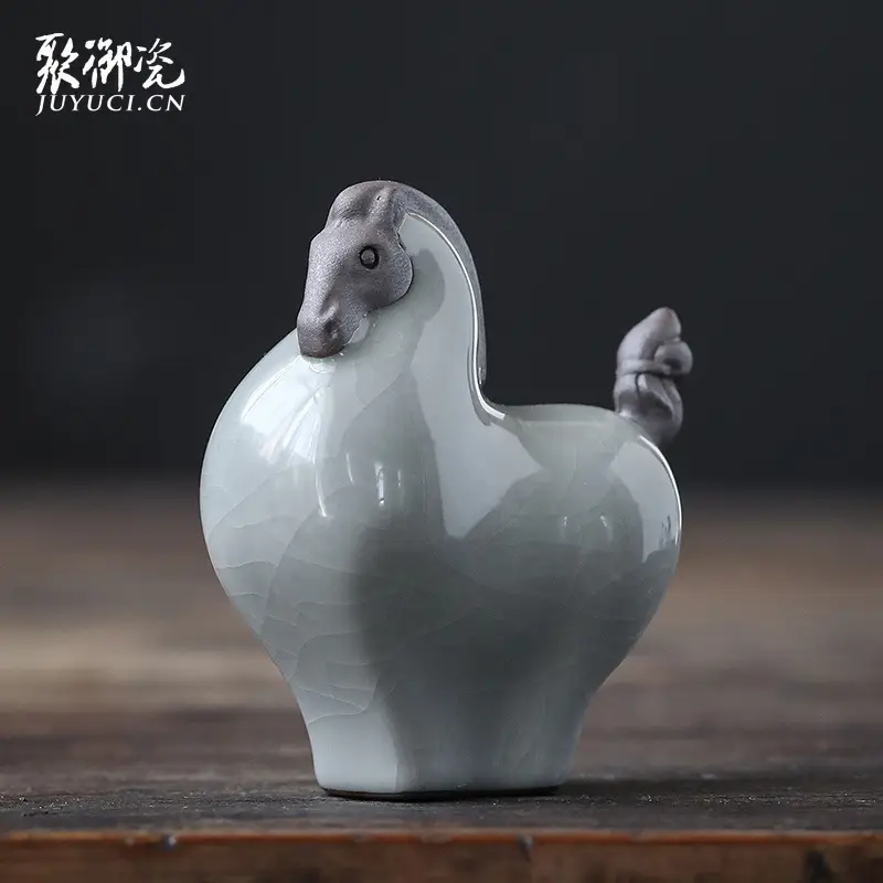 Purple Sand Tea Pet Horse Raised Small Music Mouse Elder Brother Kiln Ru - Image 6