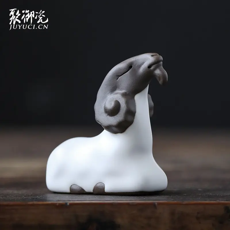 Purple Sand Tea Pet Horse Raised Small Music Mouse Elder Brother Kiln Ru - Image 3