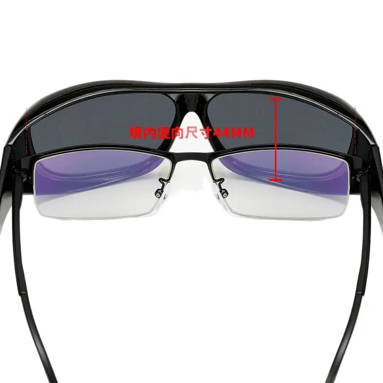 Black Frame Polarized Sunglasses Night Vision Yellow TV - Image 13