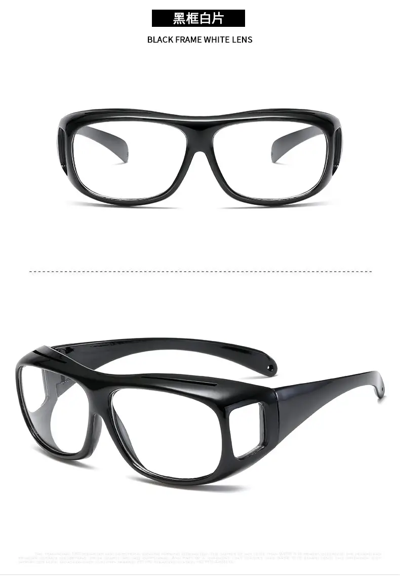Black Frame Polarized Sunglasses Night Vision Yellow TV - Image 4