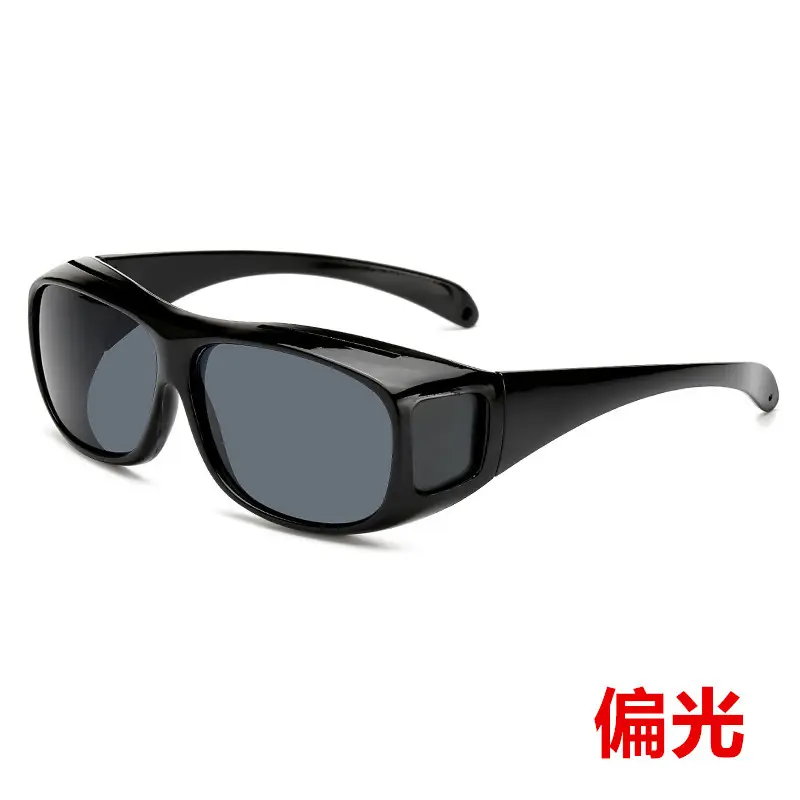 Black Frame Polarized Sunglasses Night Vision Yellow TV - Image 5