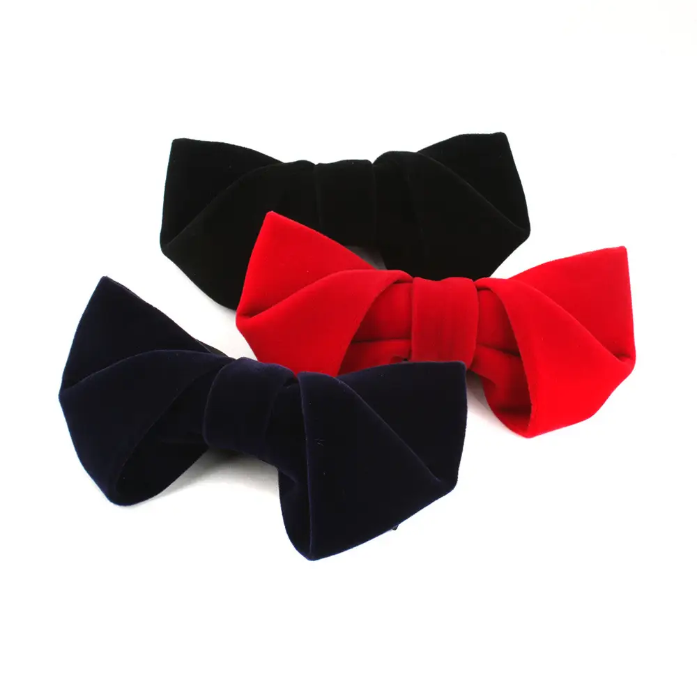 Red Velvet Bow Tie for Men - Image 11
