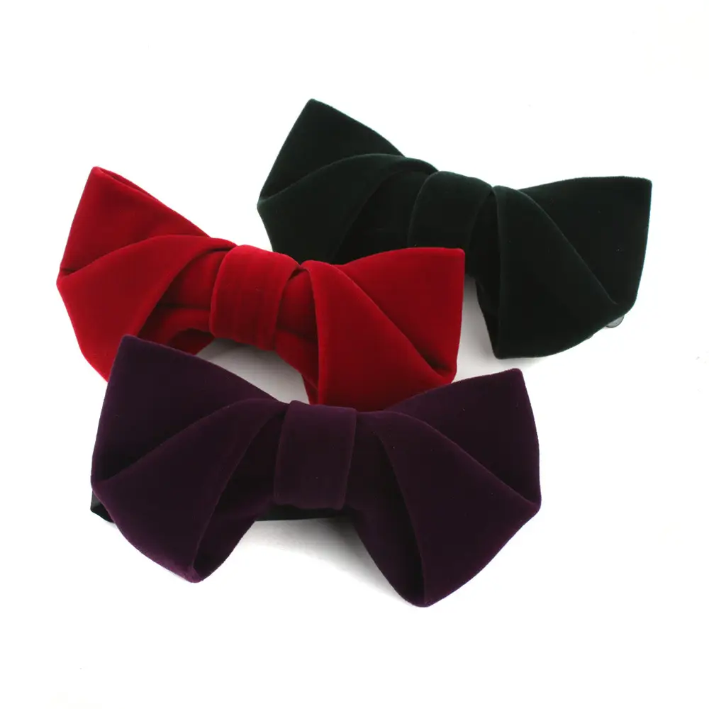 Red Velvet Bow Tie for Men - Image 12