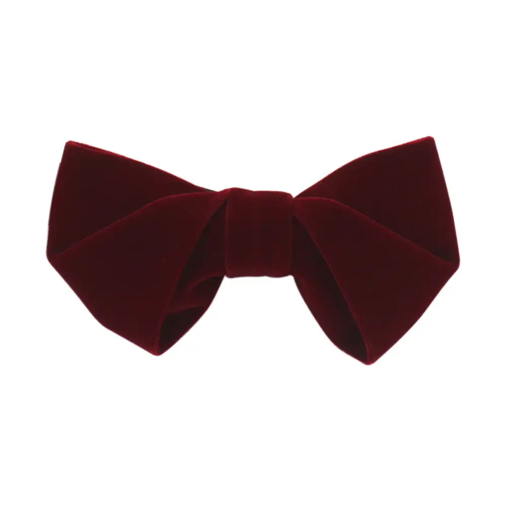 Red Velvet Bow Tie for Men - Image 5