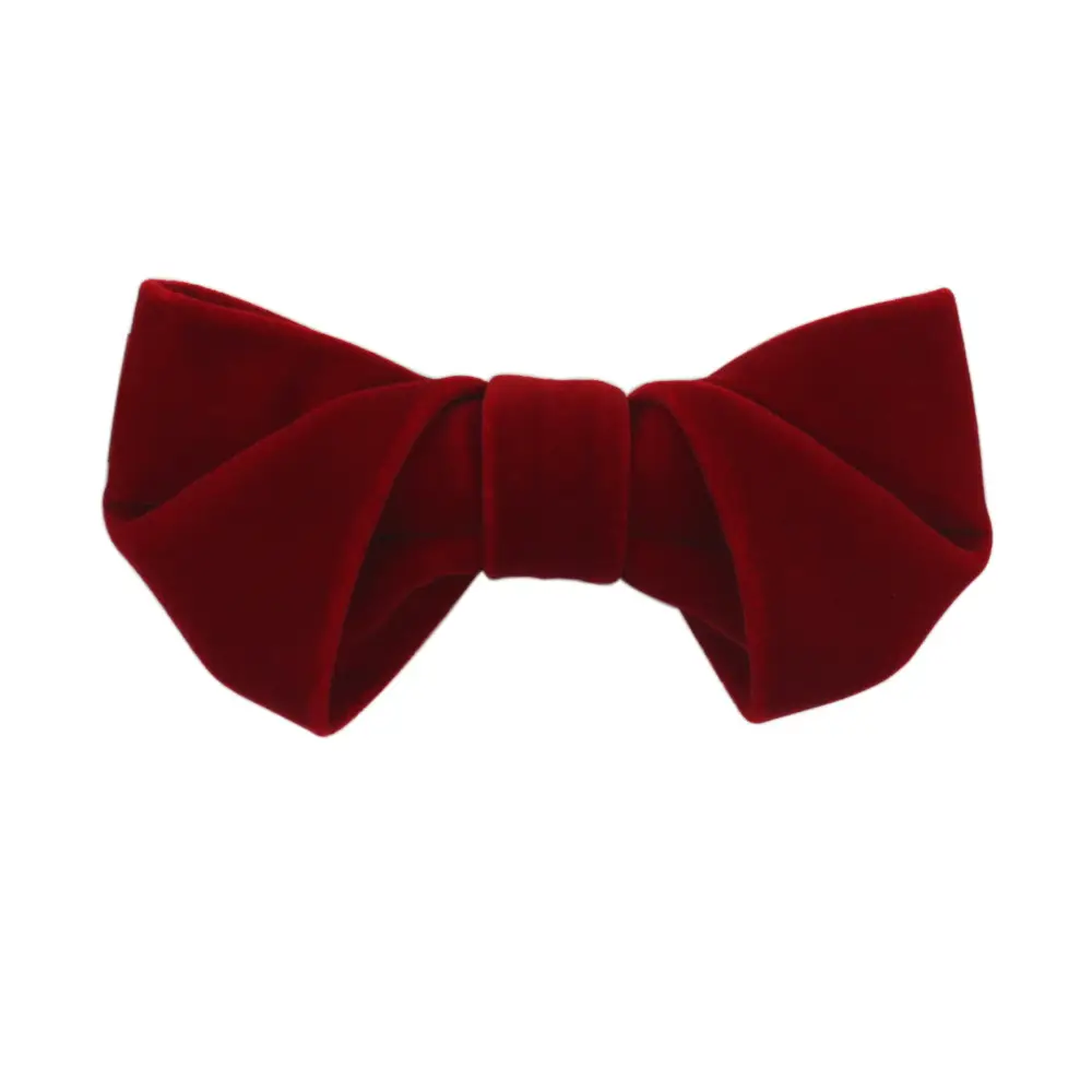 Red Velvet Bow Tie for Men - Image 6