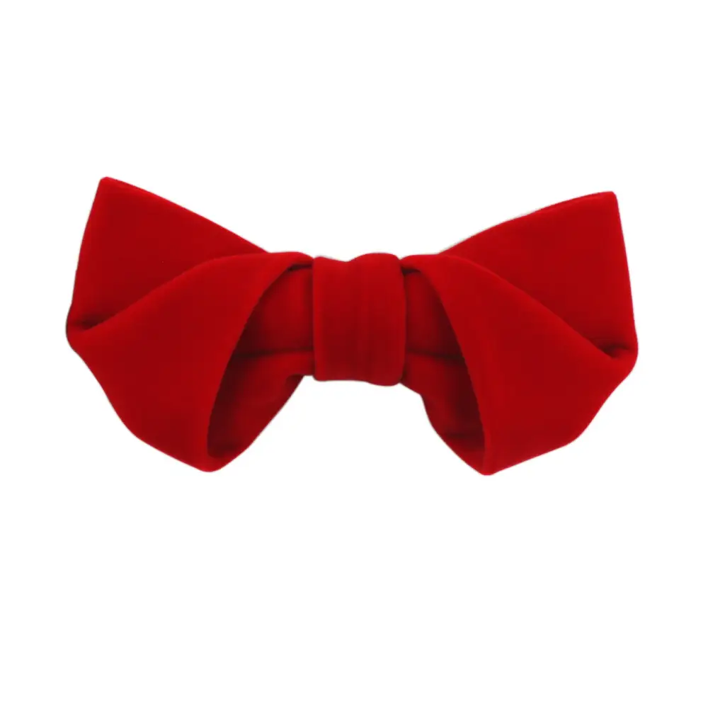 Red Velvet Bow Tie for Men - Image 7