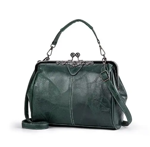 Red Women's Clip Bag with Detachable Strap