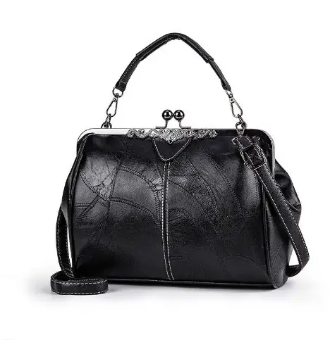 Red Women's Clip Bag with Detachable Strap