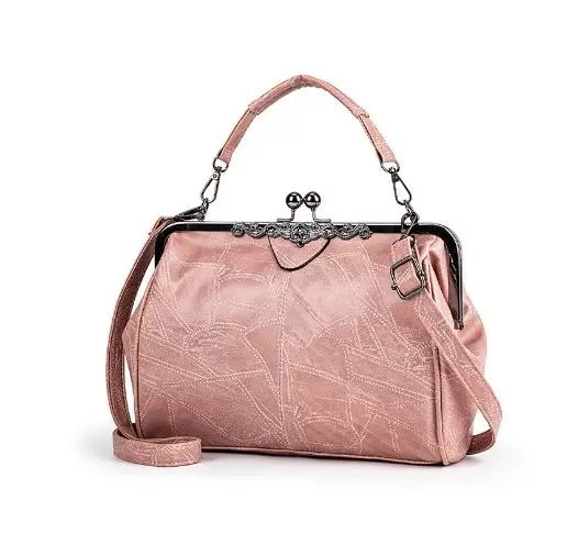 Red Women's Clip Bag with Detachable Strap