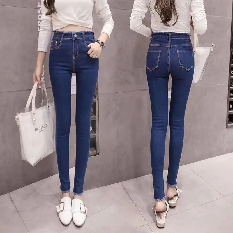 Black Slim Fit High Waist Jeans for Women