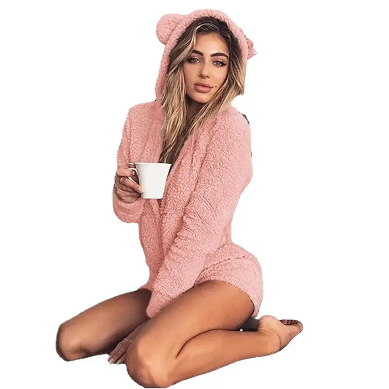 Blue Bear Ears Plush Hooded Long Sleeve Sleep Suit - Image 14