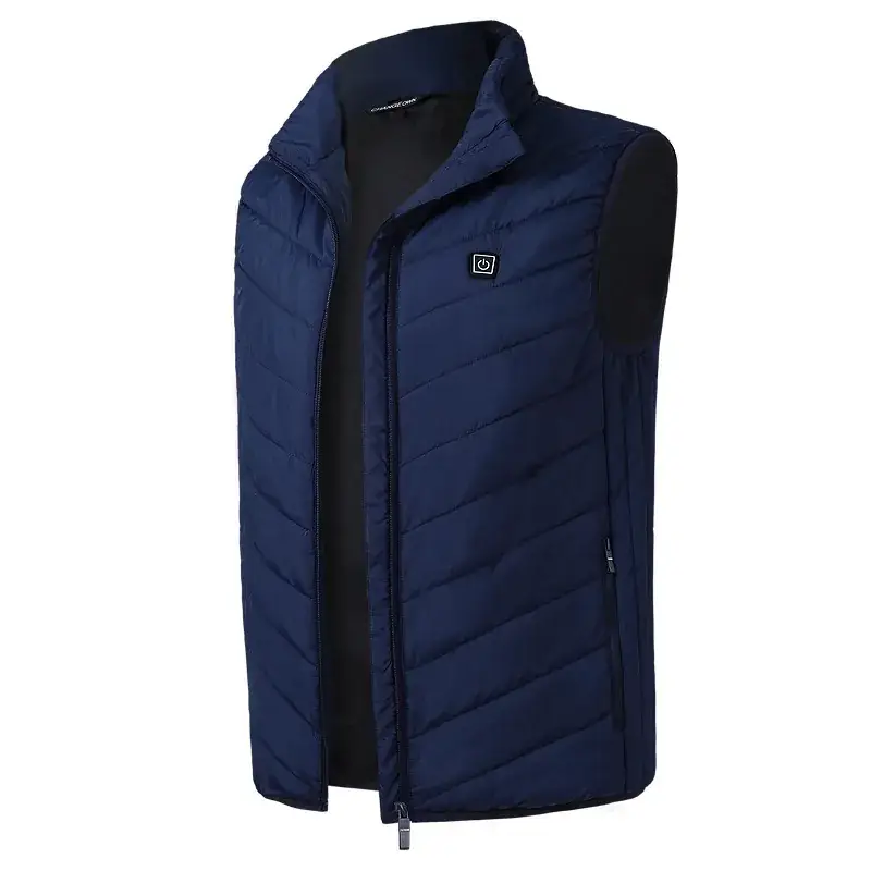 Men's Blue Automatic Charging Heating Vest - Image 4