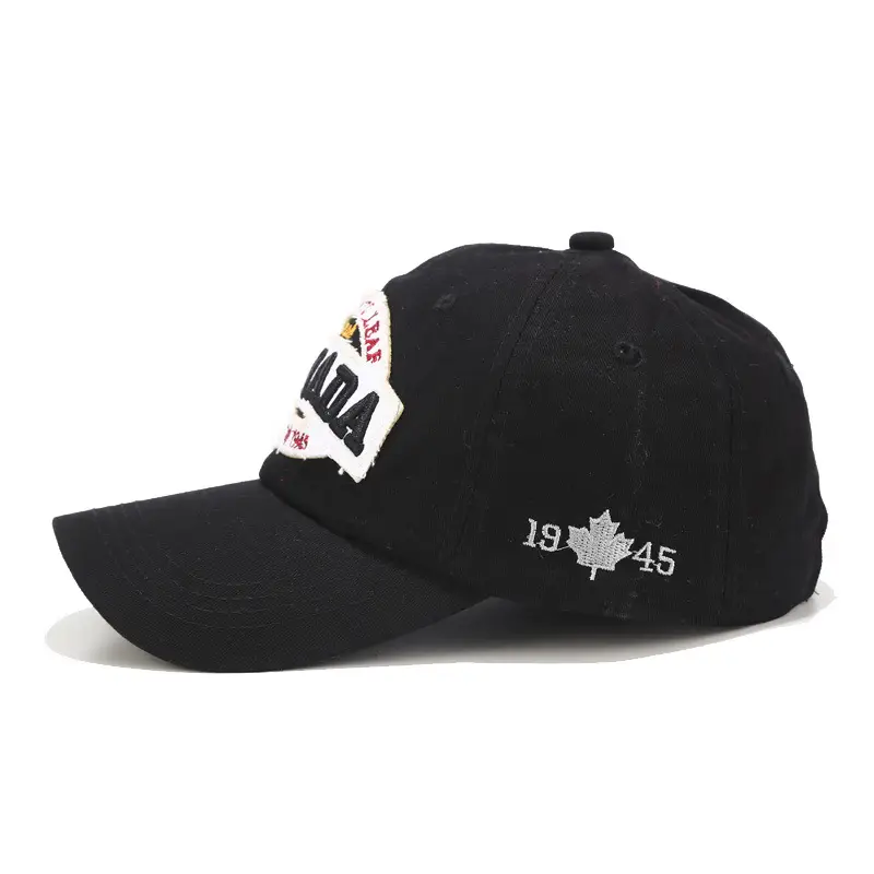 Red Embroidered Canada Flag Cap for Men Women - Image 8
