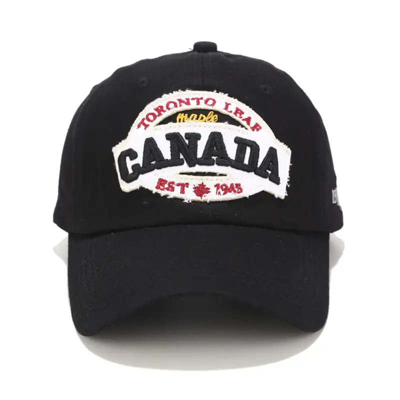 Red Embroidered Canada Flag Cap for Men Women - Image 9