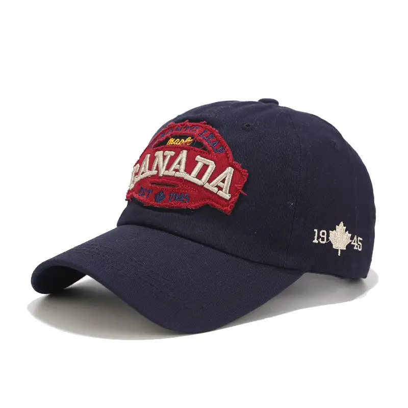 Red Embroidered Canada Flag Cap for Men Women - Image 4